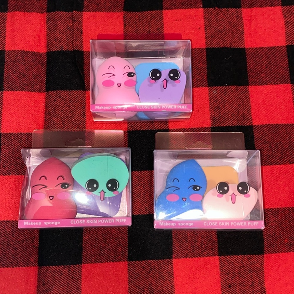 3 Sets of 3 Makeup Sponges (Close Skin Power Puff)